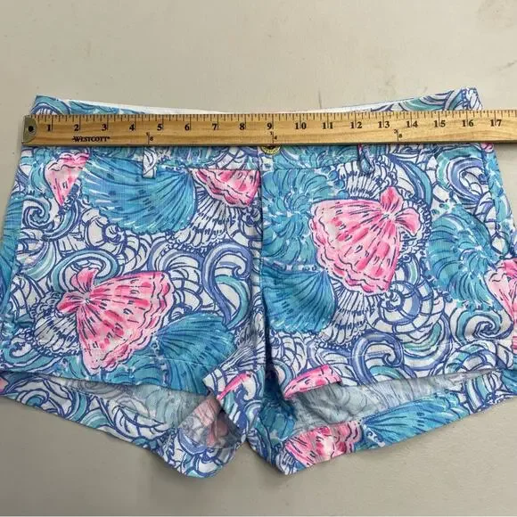 Lilly Pulitzer shorts Women's size 6 Walsh seashell Blue Heaven - Picture 9 of 11